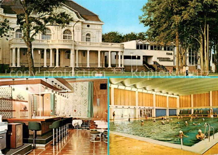 Kuehlungsborn Ostseebad Meerwasserschwimmhalle des FDGB Bar