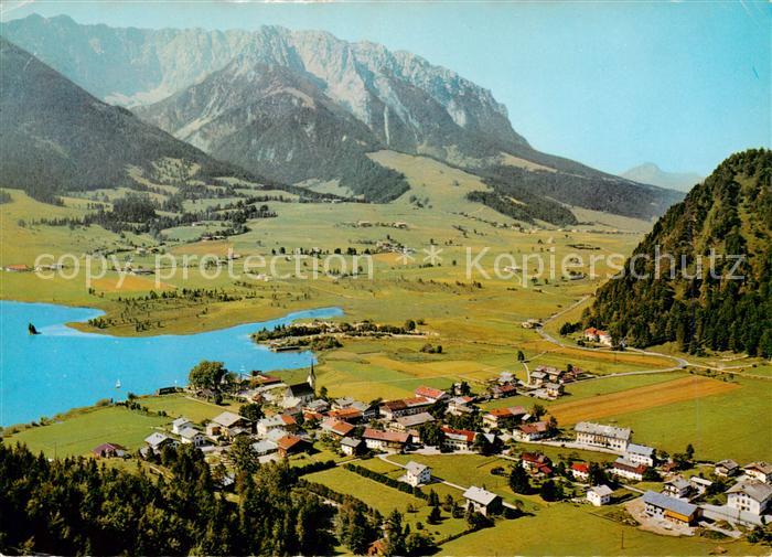 Walchsee Tirol AT Alpenbad Walchsee Fliegeraufnahme