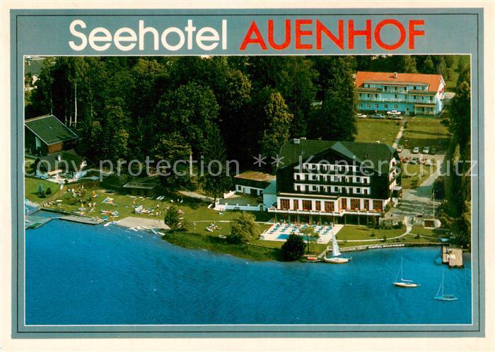 Velden  Woerthersee AT Seehotel Auenhof Fliegeraufnahme