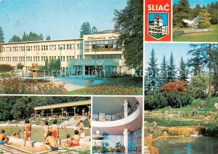 Sliac Szliacs Slovakia Kupelny dom Pamaetnik letcom ktori padli pocas Slovenskeh