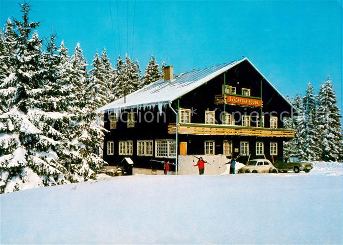 Krusne Hory CZ Schweizer Baude am Hang des Plessbergs