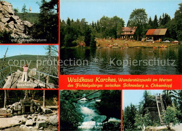 Karches Bischofsgruen Waldhaus Karches Haberstein mit Schneebergturm Nusshardtgi