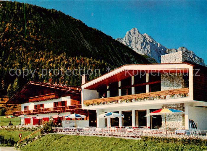 Mittenwald Bayern Hotel Lautersee mit Wettersteinspitze