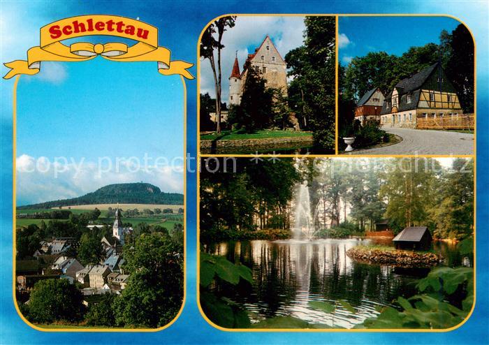 Schlettau Erzgebirge Panorama Kirche Park