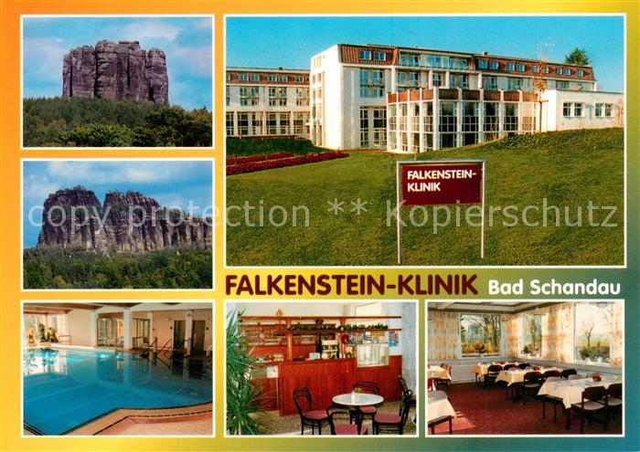 Bad Schandau Felsfomationen Falkenstein Klinik Hallenbad Gaststube Speisesaal