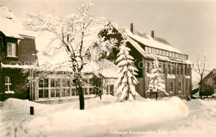Frauenwald Thueringen FDGB Ferienheim im Winter
