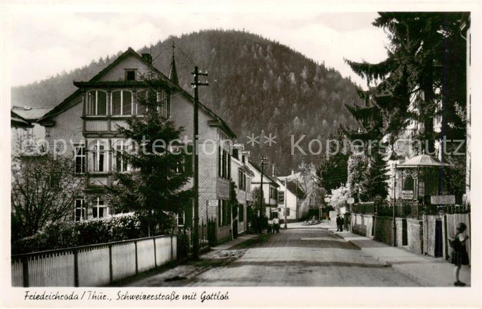 Friedrichroda Schweizerstrasse mit Gottlob