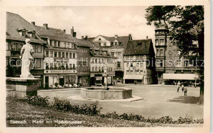 EISENACH Thueringen Markt mit Marktbrunnen