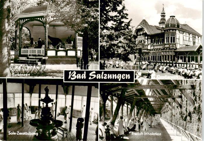 Bad Salzungen Kurkonzert Sole Zerstaeubung Gradierwerk Freiluft Inhalation