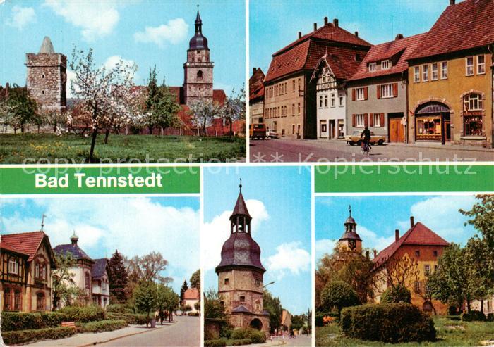 Bad Tennstedt Partie am Weichberg Markt Kurstrasse Osthoefer Tor Rathaus