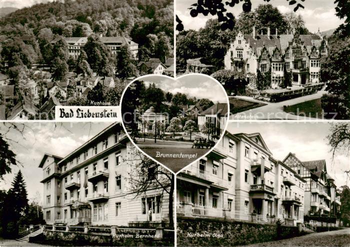 Bad Liebenstein Kurhaus Altenstein Brunnentempel Kurheim Bernhard und Olga
