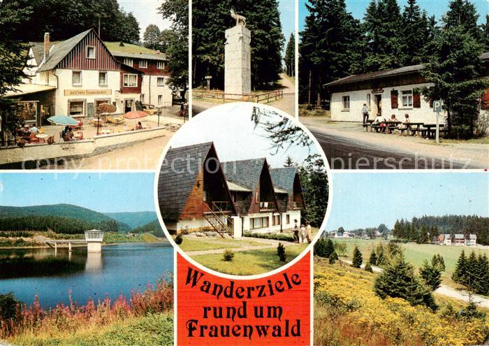 Frauenwald Thueringen Wanderziele der Umgebung Gaststaette Fraubachmuehle Monume