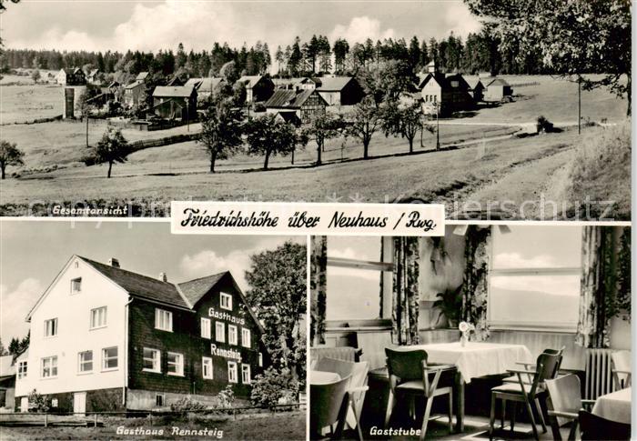 Neuhaus Rennweg Gesamtansicht Gasthaus Rennsteig Gaststube