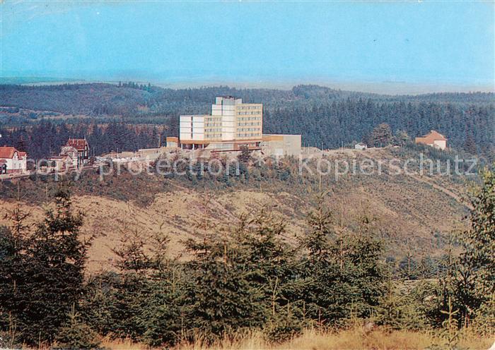 Bad Finsterbergen Panorama Blick zum FDGB Erholungsheim Wilhelm Pieck