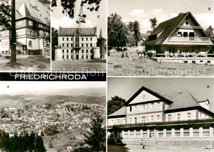 Friedrichroda FDGB-Erholungsheim Spiessberghaus Schloss Reinhardsbrunn HO-Gastst