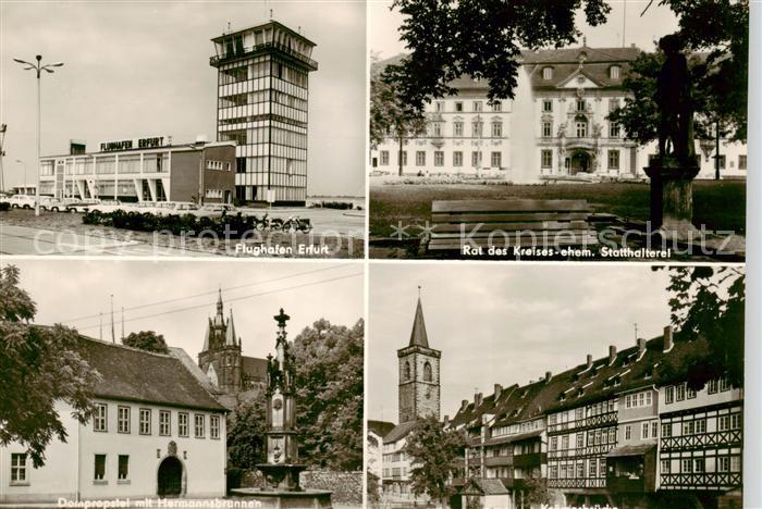 ERFURT CITY Flughafen Rat des Kreises ehem. Stadthalterei Dompropstei Hermannsb