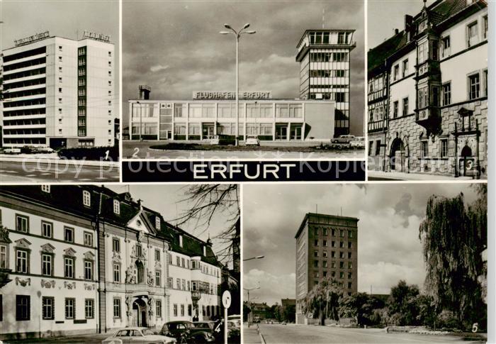 ERFURT CITY Hotel Tourist Flughafen Haus zum Stockfisch Sitz des Rates Hochhaus
