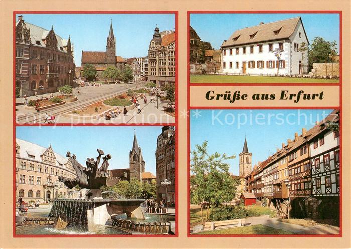 ERFURT CITY Georgenburse Angerbrunnen Kraemerbruecke
