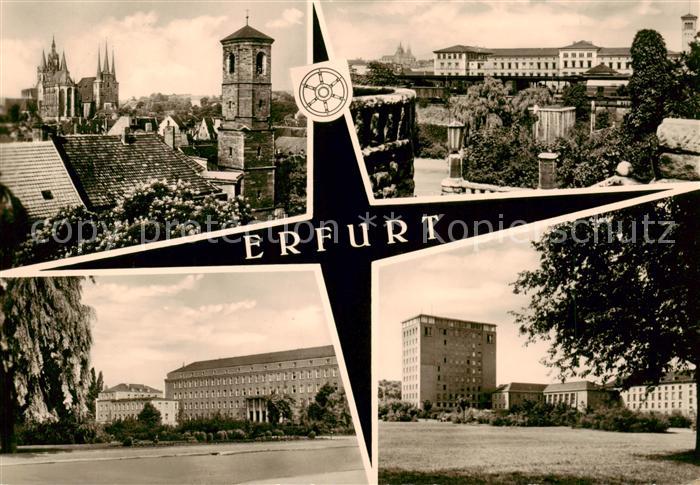 ERFURT CITY Domblick Stadtpark Beethovenplatz Rat des Bezirks