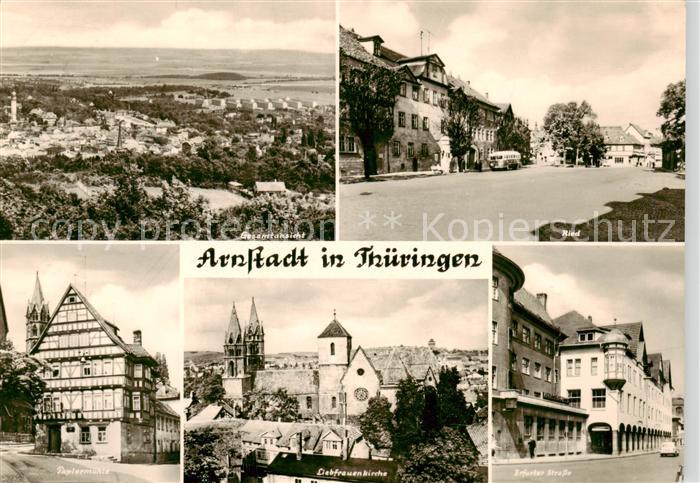 Arnstadt Ilm Panorama Ried Papiermuehle Liebfrauenkirche Erfurter Strasse