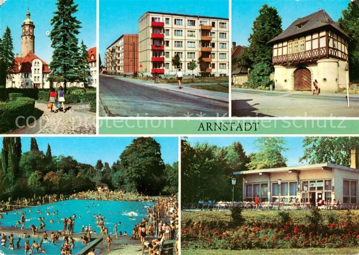 Arnstadt Ilm Neideckturm Rudolstaedter Strasse Fischtor Schwimmbad HO Cafe DSF