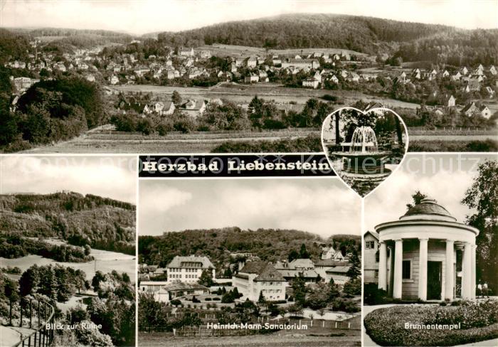 Bad Liebenstein Panorama Ruine Heinrich Mann Sanatorium Brunnentempel