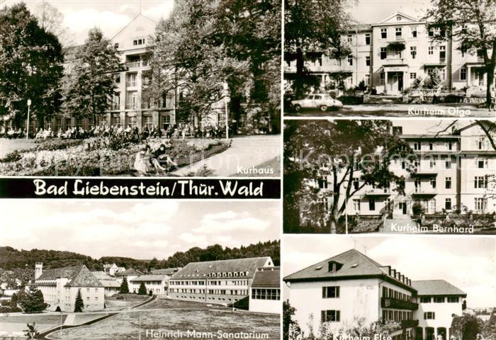 Bad Liebenstein Kurhaus Heinrich Mann Sanatorium Kurheim Olga Kurheim Bernhard K