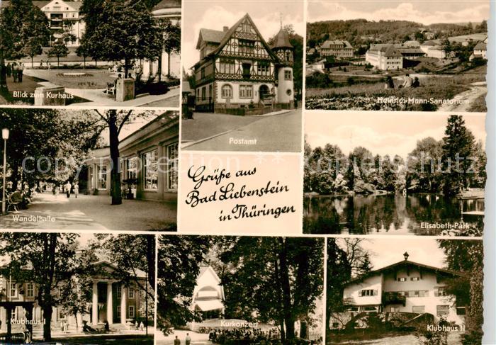 Bad Liebenstein Kurhaus Postamt Heinrich Mann Sanatorium Wandelhalle Elisabeth P