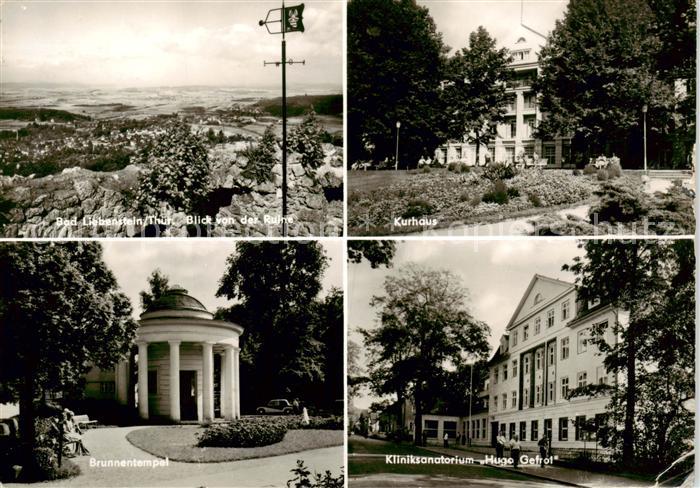 Bad Liebenstein Blick von der Ruine Kurhaus Brunnentempel Kliniksanatorium Hugo
