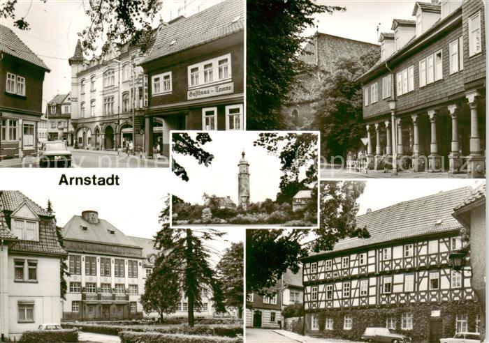 Arnstadt Ilm Fleischergasse mit Gasthaus Zur Tanne Arkaden am Marktplatz Theo Ne
