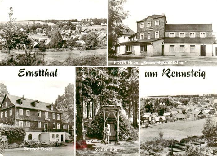 Ernstthal Rennsteig Panorama FDGB Heim Rennsteigschloesschen Gasthof Dores Koehl