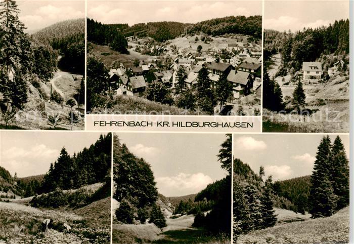 Fehrenbach Thueringer Wald Panorama Teilansichten