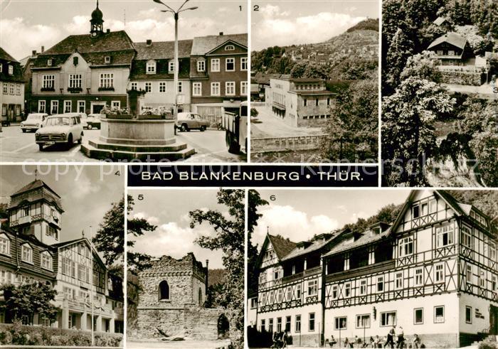 Bad Blankenburg Marktplatz Stadthalle Schweizerhaus Ferienheim der IG Wismut Ebe