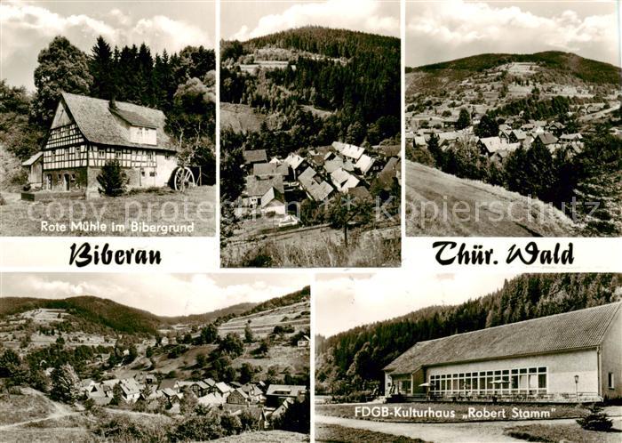 Biberau Rote Muehle im Bibergrund Panorama FDGB Kulturhaus Robert Stamm