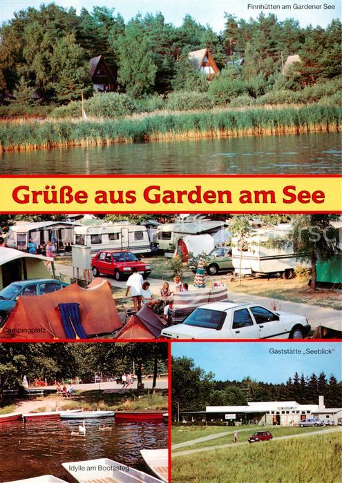 Lohmen Guestrow Finnhuetten am Gardener See Campingpatz Gaststaette Seeblick