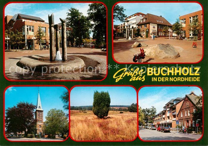 Buchholz Nordheide Stadtplatz Kirche Park Panorama Brunnen