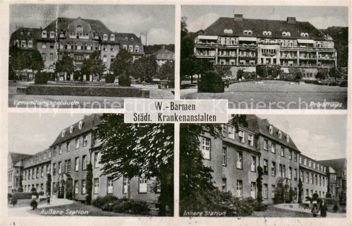 Barmen Wuppertal Staedt Krankenanstalten Verwaltungsgebaeude Privathaus aeussere