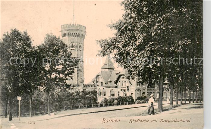 Barmen Wuppertal Stathalle mit Kriegerdenkmal