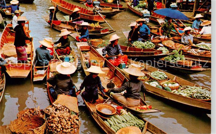 Damnonsadouk Rajburi Thailand Floating Market in the Rajburi Province