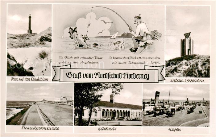Norderney Nordseebad Leuchtturm Intern Seezeichen Strandpromenade Kurhaus Hafen