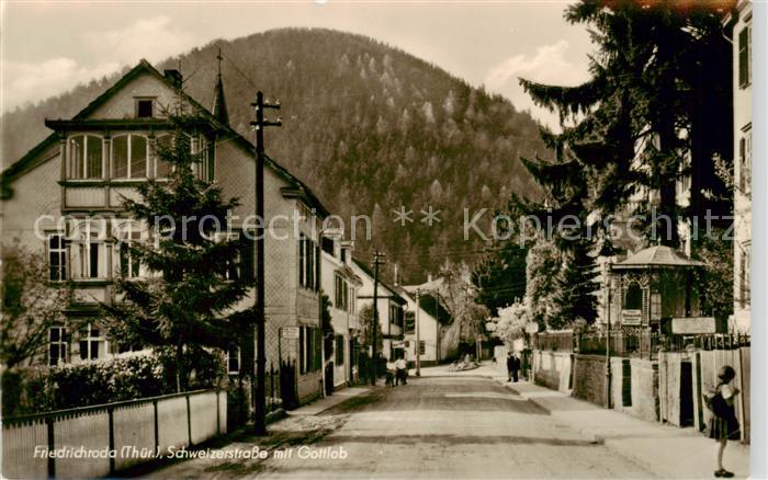 Friedrichroda Schweizerstrasse mit Gottlob
