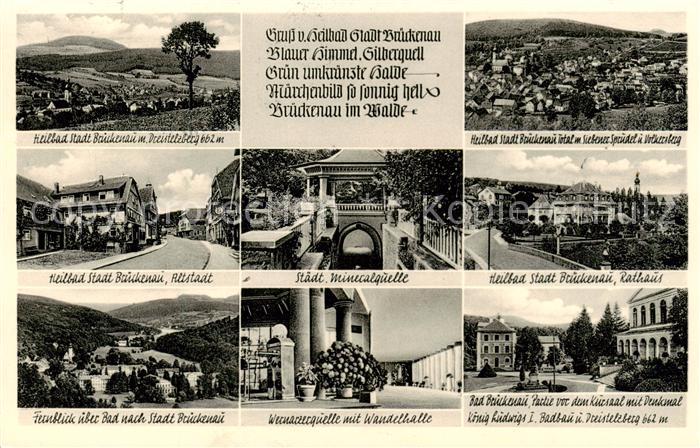 Bad Brueckenau Panorama Heilbad Altstadt Staedt Mineralquelle Wernarzerquelle mi