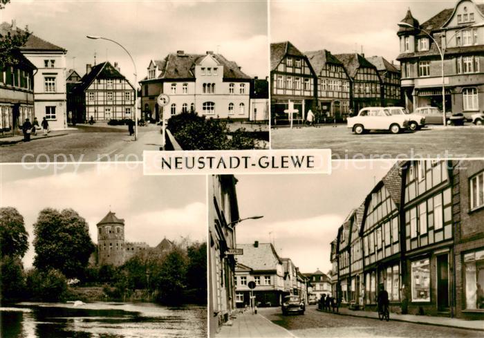 Neustadt-Glewe Teilansichten Marktplatz Gondelteich