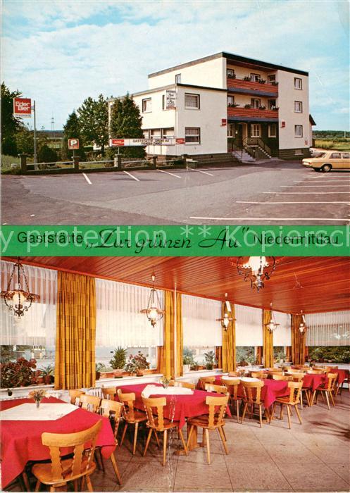 Niedermittlau Gaststaette Zur gruenen Au Gastraum