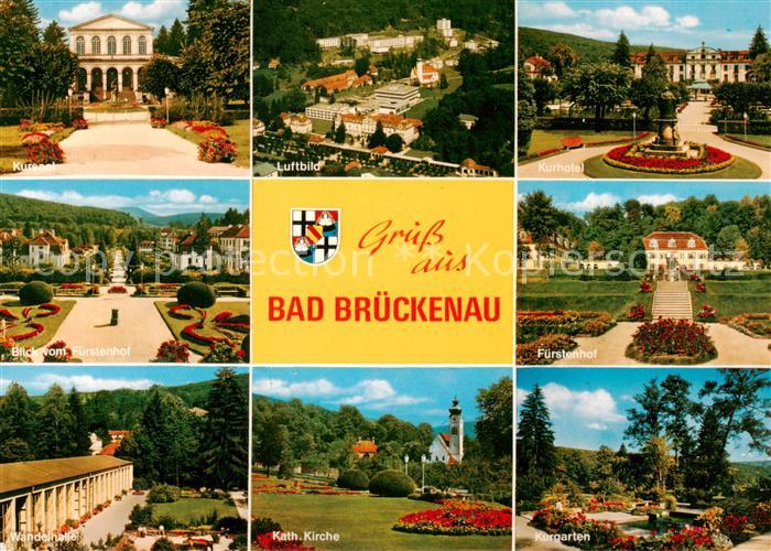 Bad Brueckenau Kursaal Fliegeraufnahme Kurhotel Blick vom Fuerstenhof Wandelhall