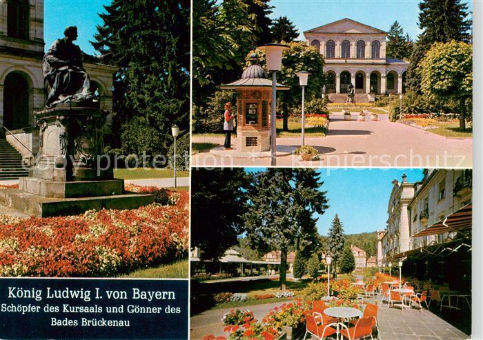 Bad Brueckenau Koenig Ludwig Denkmal Kursaal Terrasse