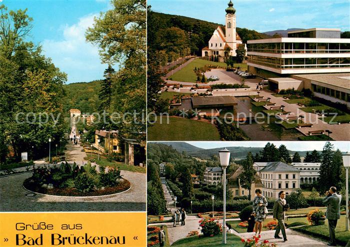 Bad Brueckenau Partien im Kurpark Kurmittelhaus und Marien Kirche