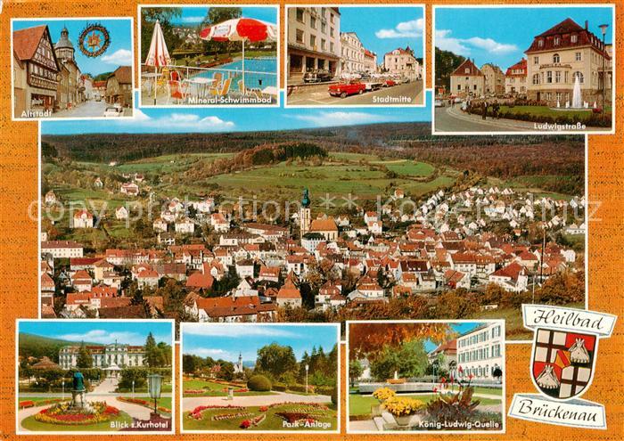 Bad Brueckenau Altstadt Schwimmbad Stadtmitte Ludwigstr Kurhotel Park Anlage Koe
