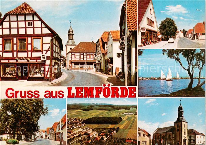 Lemfoerde Ortsansichten Panorama Kirche Segelpartien
