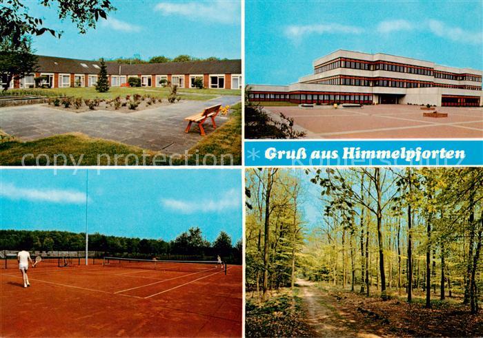 Himmelpforten Niederelbe Teilansichten Schule Tennisplatz Waldpartie